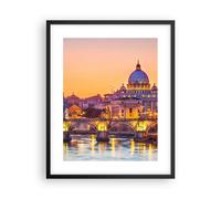 Cuadro Poster de Pared 40x50cm Marco Roma Italia basílica historia Wall Art