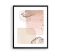 Cuadro Poster de Pared 40x50cm Póster Marco Abstracción Moderno Pastel Wall Art