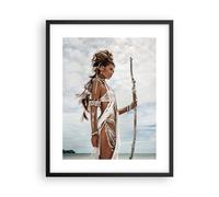 Cuadro Poster de Pared 40x50cm Póster Marco Ardiente Hombre Mujer Wall Art