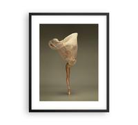 Cuadro Poster de Pared 40x50cm Póster Marco Bailarina Figura Bailando Wall Art