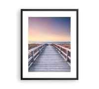 Cuadro Poster de Pared 40x50cm Póster Marco Camino Mar Puente Wall Art Prints