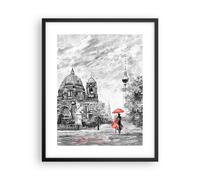 Cuadro Poster de Pared 40x50cm Póster Marco Catedral Berlín Amantes Wall Art