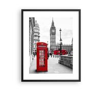 Cuadro Poster de Pared 40x50cm Póster Marco Cobertizo Teléfono Londres Wall Art
