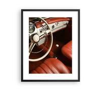 Cuadro Poster de Pared 40x50cm Póster Marco Coche Interior Clásico Wall Art