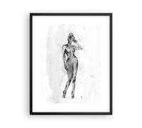Cuadro Poster de Pared 40x50cm Póster Marco Desnudez Mujer Cuerpo Wall Art