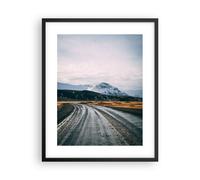 Cuadro Poster de Pared 40x50cm Póster Marco Frosty Paisaje Camino Wall Art