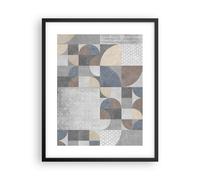 Cuadro Poster de Pared 40x50cm Póster Marco Geometría Arte Piedra Wall Art
