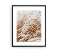 Cuadro Poster de Pared 40x50cm Póster Marco Hierba Naturaleza Escarcha Wall Art