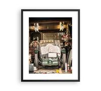 Cuadro Poster de Pared 40x50cm Póster Marco Histórico Coche Garaje Wall Art