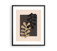 Cuadro Poster de Pared 40x50cm Póster Marco Hojas Forma Figura Wall Art Prints