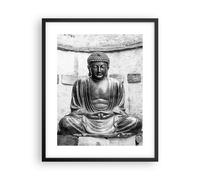 Cuadro Poster de Pared 40x50cm Póster Marco Japonés Buda Estatua Wall Art Prints
