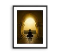 Cuadro Poster de Pared 40x50cm Póster Marco Meditación Templo Sombra Wall Art