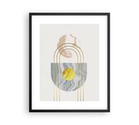 Cuadro Poster de Pared 40x50cm Póster Marco moderno dorado abstracto Wall Art