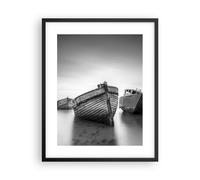 Cuadro Poster de Pared 40x50cm Póster Marco Łódź Naufragio Barco Wall Art Prints