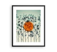 Cuadro Poster de Pared 40x50cm Póster Marco Oeste El Sol Hierba Wall Art Prints