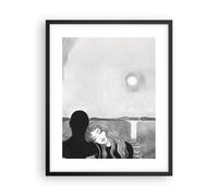 Cuadro Poster de Pared 40x50cm Póster Marco Pareja Amantes Chica Wall Art Prints