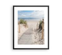Cuadro Poster de Pared 40x50cm Póster Marco Playa Duna Entrada Wall Art Prints