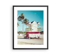Cuadro Poster de Pared 40x50cm Póster Marco playa miami florida Wall Art Prints