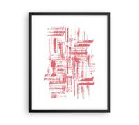 Cuadro Poster de Pared 40x50cm Póster Marco rojo textura patrón Wall Art Prints