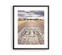 Cuadro Poster de Pared 40x50cm Póster Marco USA ruta 66 viaje Wall Art Prints