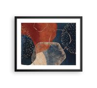 Cuadro Poster de Pared 50x40cm Marco Los colores las formas la geometría Art