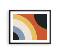 Cuadro Poster de Pared 50x40cm Póster Marco Abstracción Los Colores Radio Art