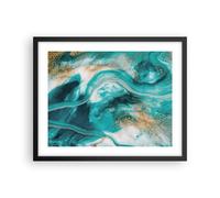Cuadro Poster de Pared 50x40cm Póster Marco Agua Mar Océano Wall Art Prints