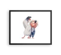 Cuadro Poster de Pared 50x40cm Póster Marco Albatros Niño Imagen Wall Art Prints