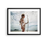 Cuadro Poster de Pared 50x40cm Póster Marco Ardiente Hombre Mujer Wall Art