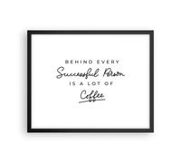 Cuadro Poster de Pared 50x40cm Póster Marco Café Principio Éxito Wall Art Prints