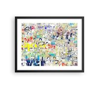 Cuadro Poster de Pared 50x40cm Póster Marco Calle graffiti pared mural Wall Art