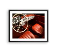Cuadro Poster de Pared 50x40cm Póster Marco Coche Interior Clásico Wall Art