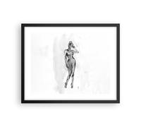 Cuadro Poster de Pared 50x40cm Póster Marco Desnudez Mujer Cuerpo Wall Art