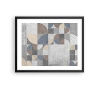 Cuadro Poster de Pared 50x40cm Póster Marco Geometría Arte Piedra Wall Art
