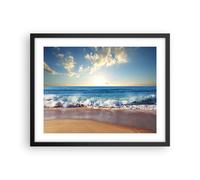 Cuadro Poster de Pared 50x40cm Póster Marco mar orilla agua Wall Art Prints