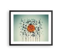 Cuadro Poster de Pared 50x40cm Póster Marco Oeste El Sol Hierba Wall Art Prints