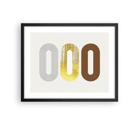 Cuadro Poster de Pared 50x40cm Póster Marco Oval Cinta De Correr Abstracción Art