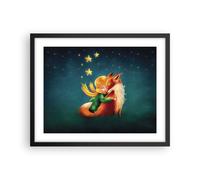 Cuadro Poster de Pared 50x40cm Póster Marco Pequeño Príncipe noviembre Wall Art