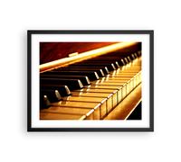 Cuadro Poster de Pared 50x40cm Póster Marco Piano música concierto Wall Art
