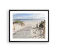 Cuadro Poster de Pared 50x40cm Póster Marco Playa Duna Entrada Wall Art Prints