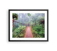 Cuadro Poster de Pared 50x40cm Póster Marco Puente Suspendido Costa Rica Art