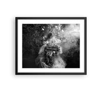 Cuadro Poster de Pared 50x40cm Póster Marco Retro Vendimia Mujer Wall Art Prints