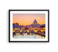 Cuadro Poster de Pared 50x40cm Póster Marco Roma Italia basílica historia Art