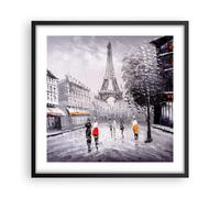Cuadro Poster de Pared 50x50cm Marco Arquitectura París Eiffle francia Art