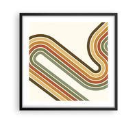 Cuadro Poster de Pared 50x50cm Póster Marco Abstracción Camino Cinturones Art