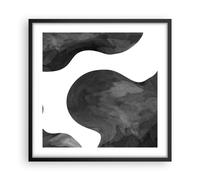 Cuadro Poster de Pared 50x50cm Póster Marco Abstracción Forma Figura Wall Art