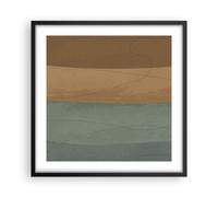 Cuadro Poster de Pared 50x50cm Póster Marco abstracción oro verde Wall Art