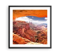Cuadro Poster de Pared 50x50cm Póster Marco América arizona cañón geología Art