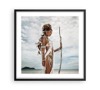 Cuadro Poster de Pared 50x50cm Póster Marco Ardiente Hombre Mujer Wall Art