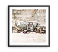 Cuadro Poster de Pared 50x50cm Póster Marco Autocaravana Boho Muebles Wall Art